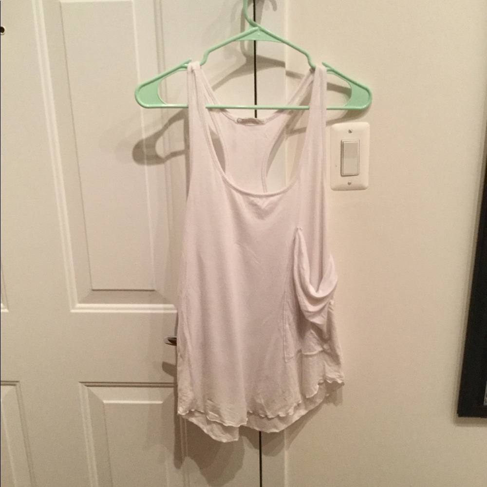 White Charlotte Russe Tank w/ large pocket